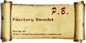 Pásztory Benedek névjegykártya